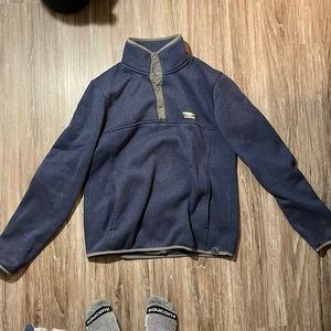Men's L.L.Bean Sweater Fleece Pullover Bright Navy Size Small
